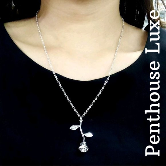 🔥 CLEARANCE! Beautiful Rose Pendant Necklace - Picture 5 of 6